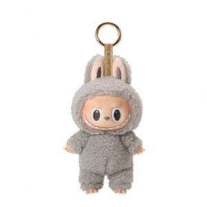 Gray Bunny Plush Keychain